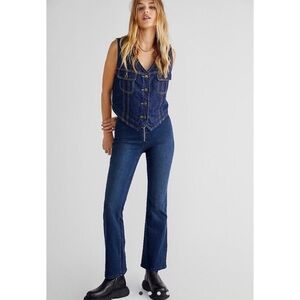 We The Free Jett Low Rise Flare Jeans Size 24 NWT Rich Blue